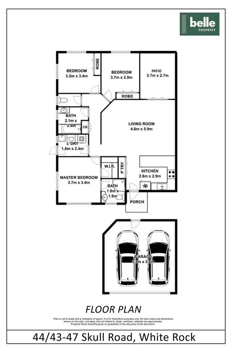 Floorplan of Homely villa listing, 44/43-47 Skull Road, White Rock QLD 4868