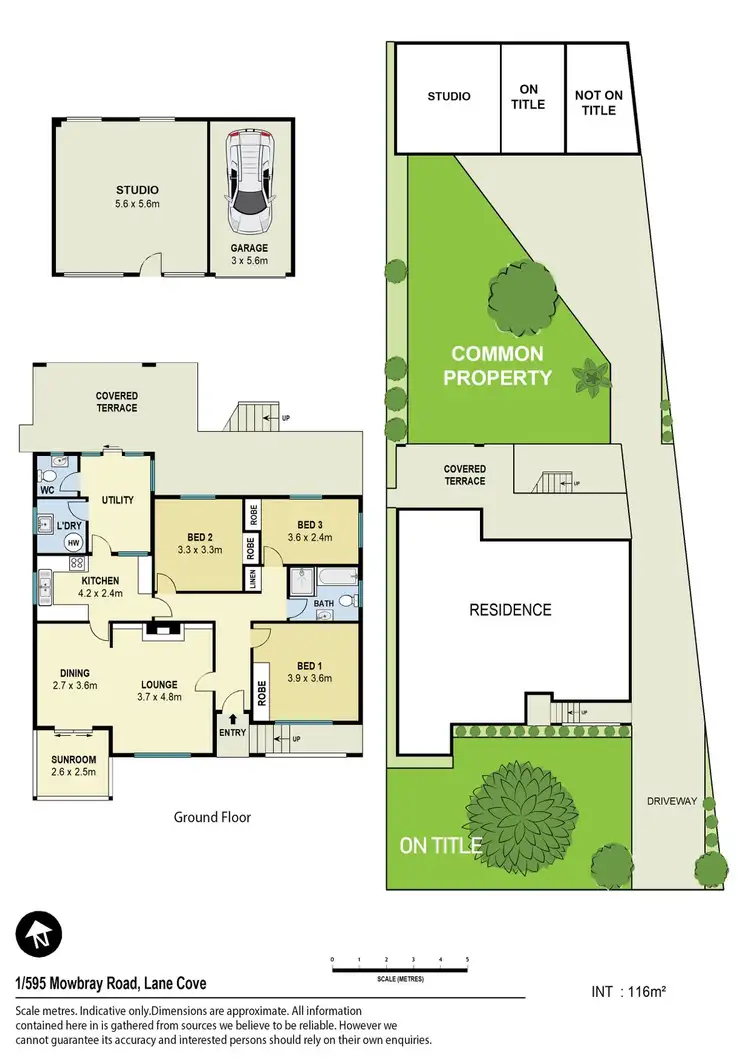 Floorplan of Homely semi-detached listing, 1/595 Mowbray Road, Lane Cove NSW 2066