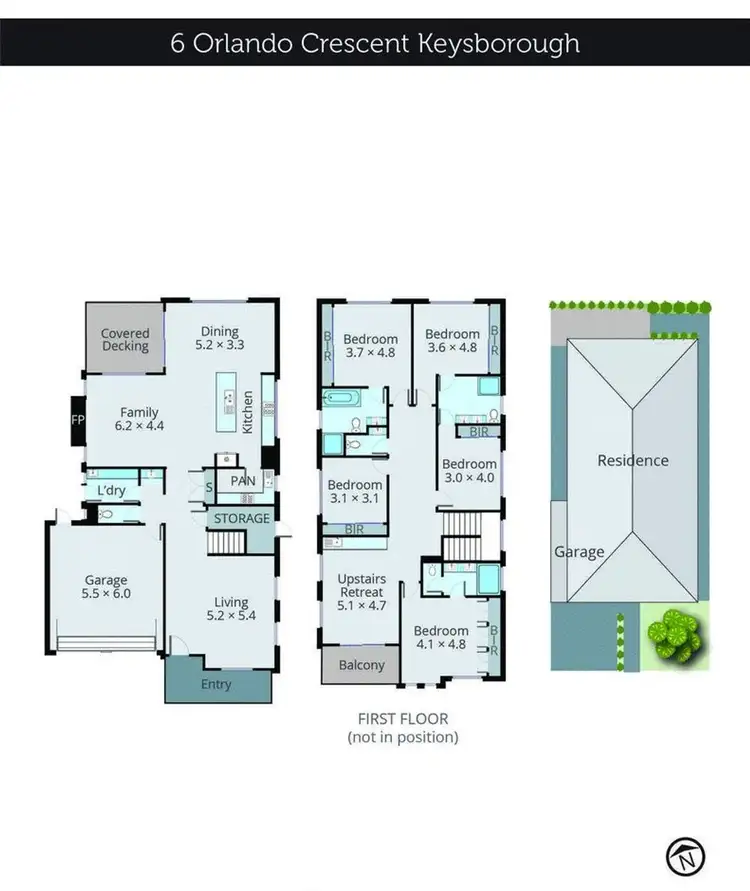 Floorplan of Homely house listing, 6 Orlando Crescent, Keysborough VIC 3173