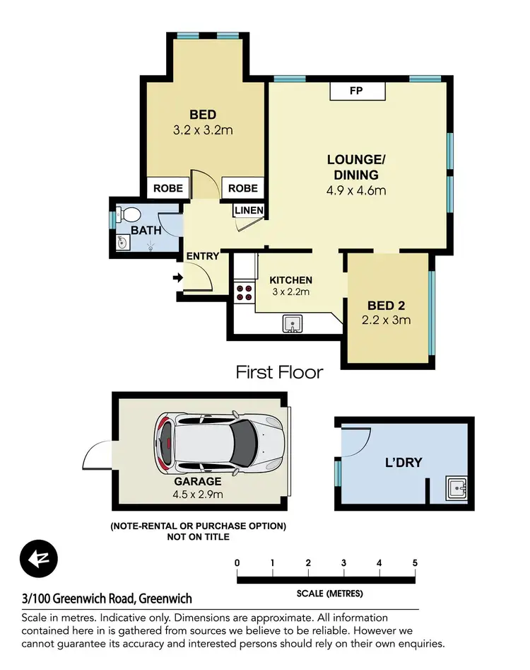 Floorplan of Homely apartment listing, 3/100 Greenwich Road, Greenwich NSW 2065