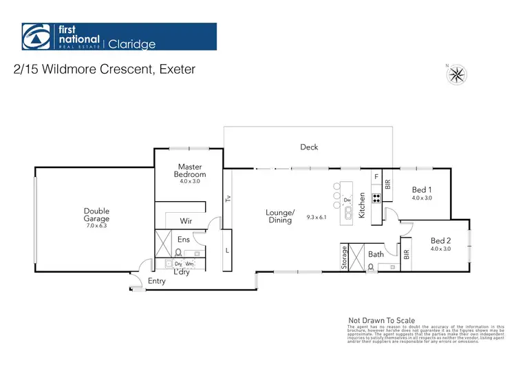 Floorplan of Homely house listing, 2/15 Wildmore Crescent, Exeter TAS 7275