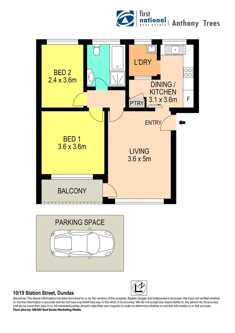Floorplan of Homely unit listing, 10/19 Station Street, Dundas NSW 2117