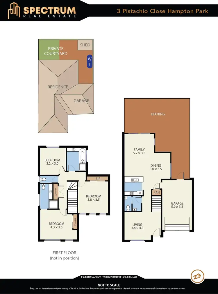 Floorplan of Homely townhouse listing, 3 Pistachio Close, Hampton Park VIC 3976