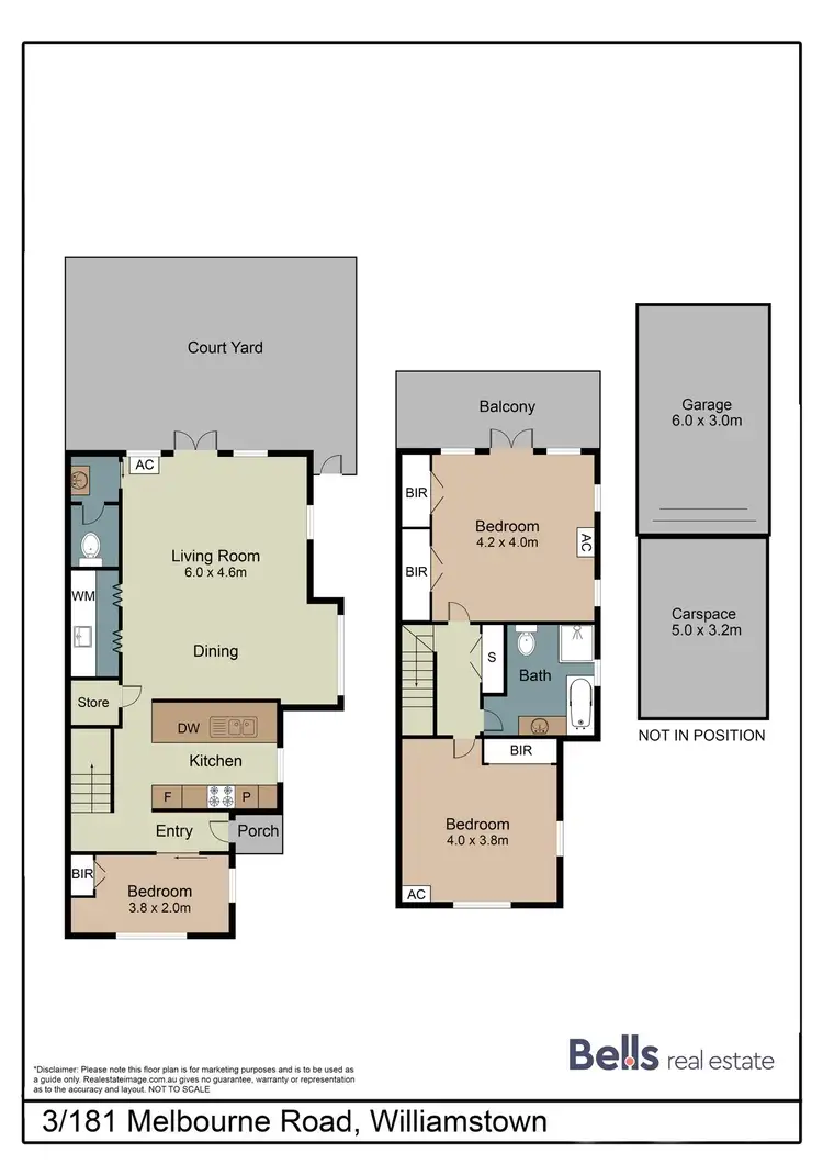 Floorplan of Homely townhouse listing, 3/181 Melbourne Road, Williamstown VIC 3016