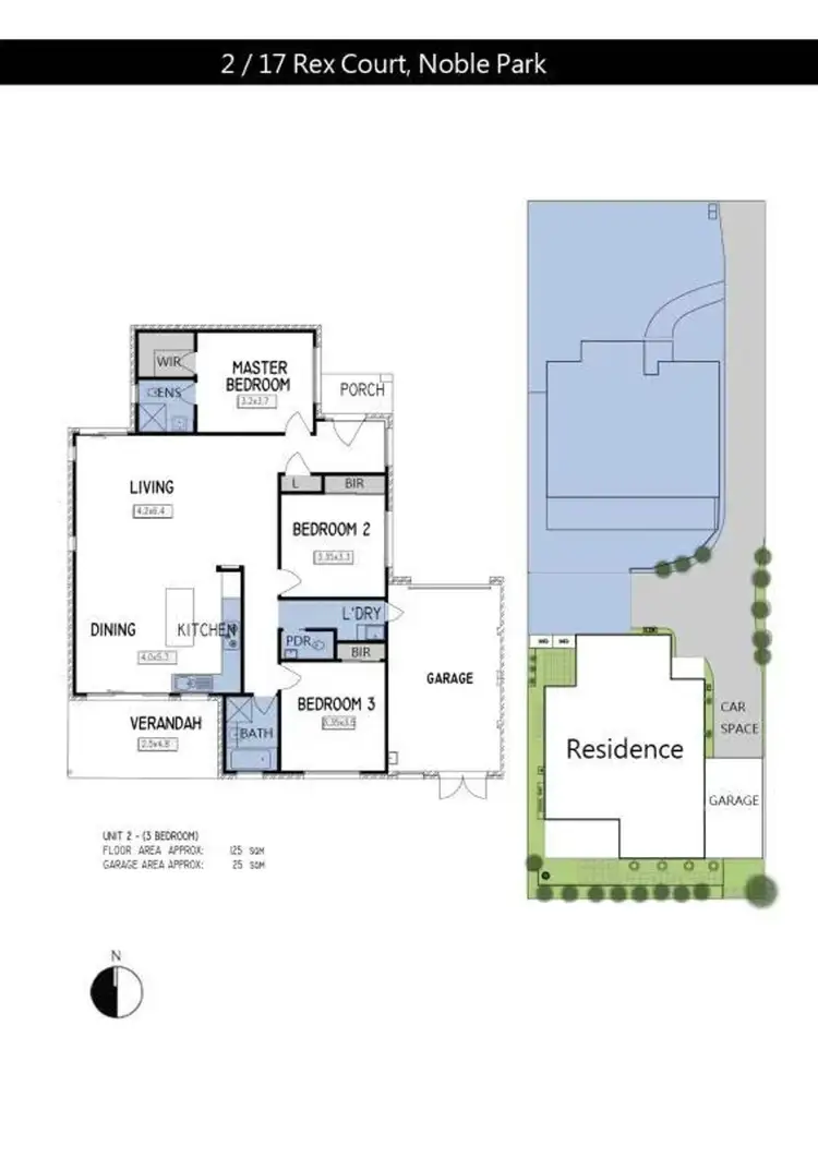 Floorplan of Homely unit listing, 2/17 Rex Court, Noble Park VIC 3174