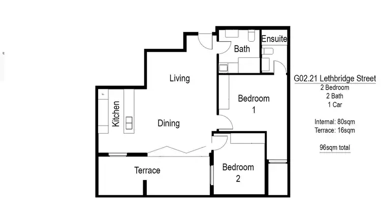 Floorplan of Homely apartment listing, G02/21 Lethbridge Street, Moonee Ponds VIC 3039