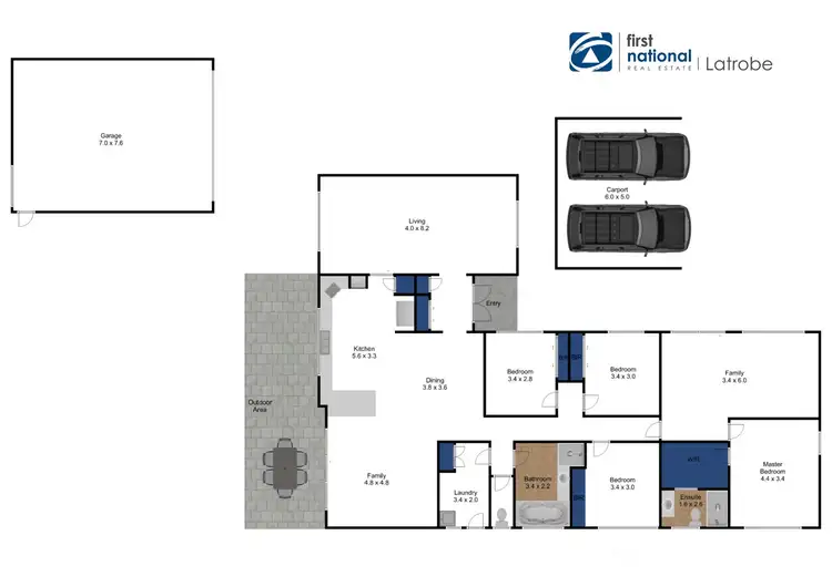 Floorplan of Homely house listing, 10 Rintoull Court, Rosedale VIC 3847
