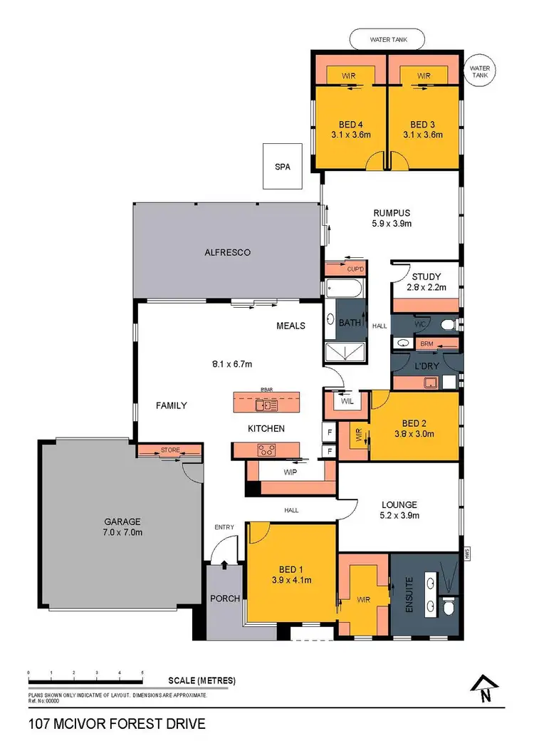 Floorplan of Homely house listing, 107 McIvor Forest Drive, Junortoun VIC 3551