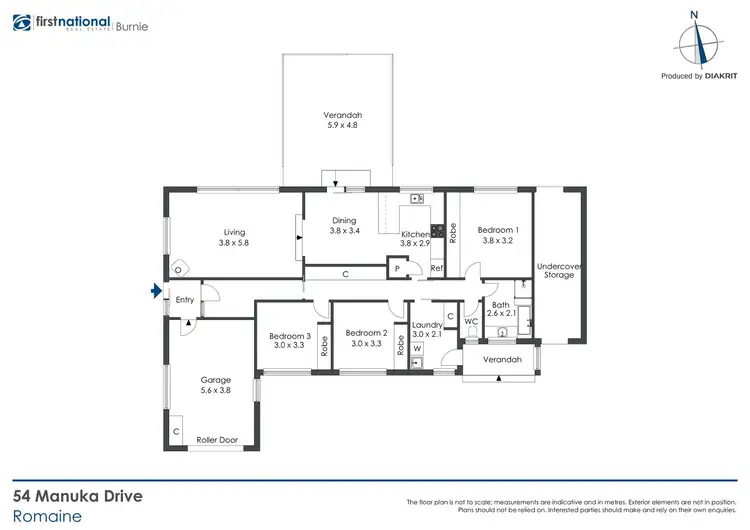 Floorplan of Homely house listing, 54 Manuka Drive, Romaine TAS 7320