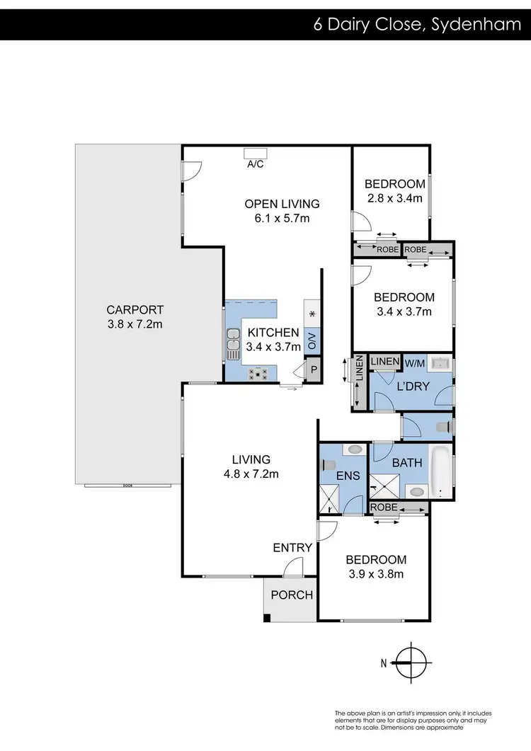 Floorplan of Homely house listing, 6 Dairy Close, Sydenham VIC 3037