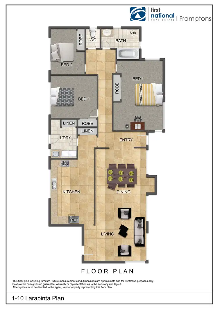 Floorplan of Homely unit listing, 1/10 Larapinta Drive, Araluen NT 870