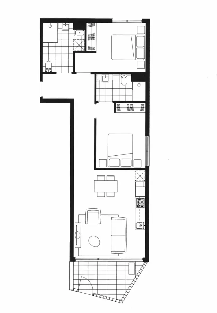 Floorplan of Homely apartment listing, 1/80 Cade Way, Parkville VIC 3052