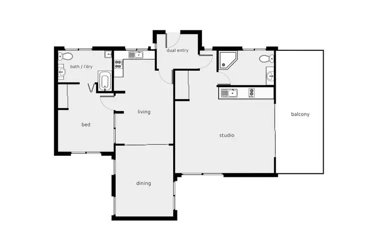 Floorplan of Homely apartment listing, 1083-1084/3-11 Water Street, Cairns City QLD 4870
