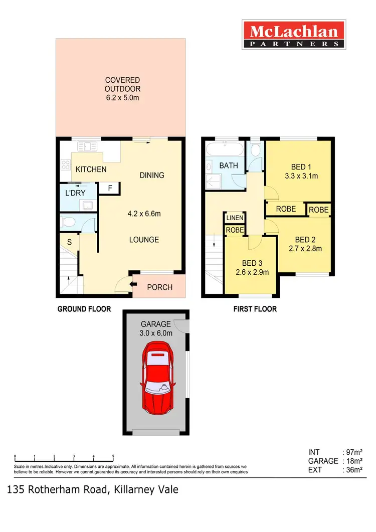 Floorplan of Homely townhouse listing, 2/135 Rotherham Street, Bateau Bay NSW 2261