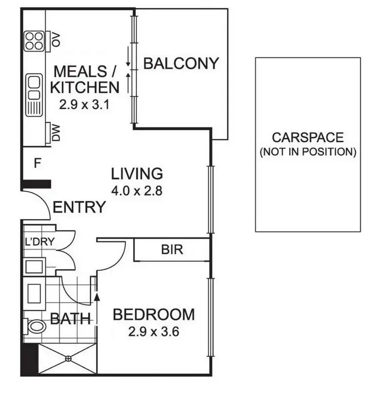Floorplan of Homely apartment listing, 309/1044 Mt Alexander Road, Essendon VIC 3040