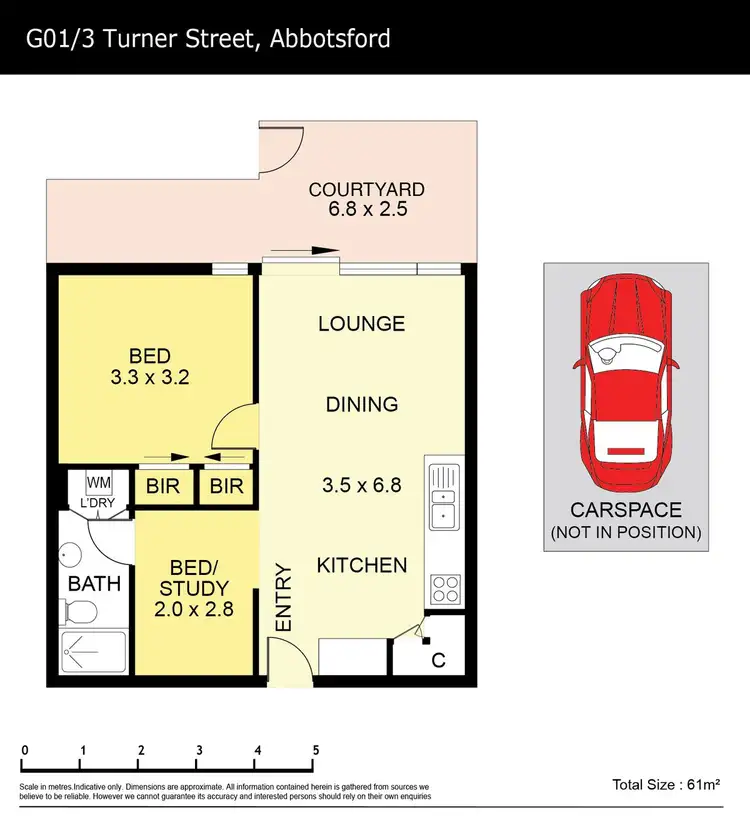 Floorplan of Homely apartment listing, G01/125 Turner Street, Abbotsford VIC 3067