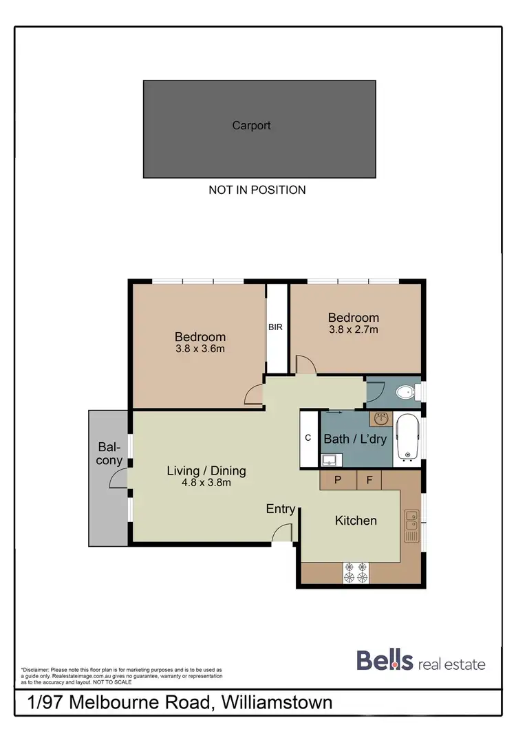 Floorplan of Homely apartment listing, 1/97 Melbourne Road, Williamstown VIC 3016