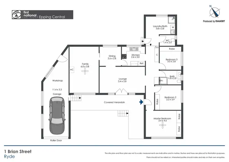 Floorplan of Homely house listing, 1 Brian Street, Ryde NSW 2112