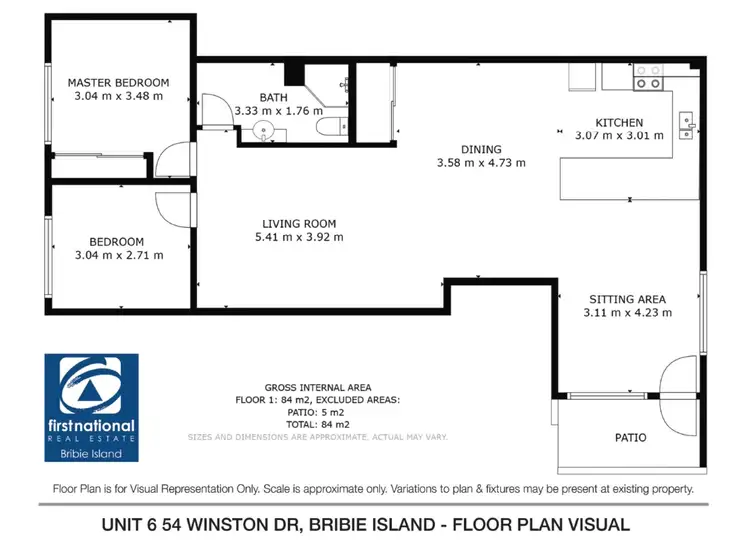 Floorplan of Homely unit listing, 6/54 Winston Drive, Bongaree QLD 4507