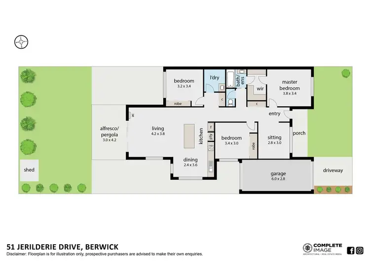 Floorplan of Homely house listing, 51 Jerilderie Drive, Berwick VIC 3806