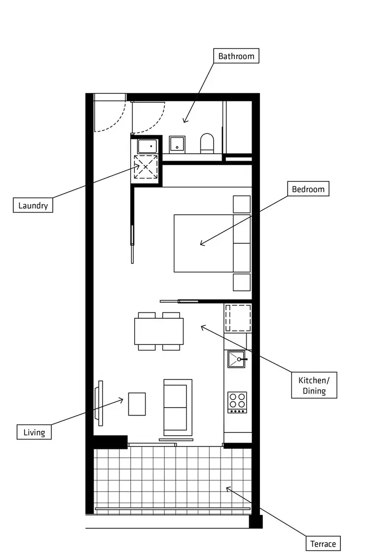 Floorplan of Homely apartment listing, 202/8 New Street, Richmond VIC 3121