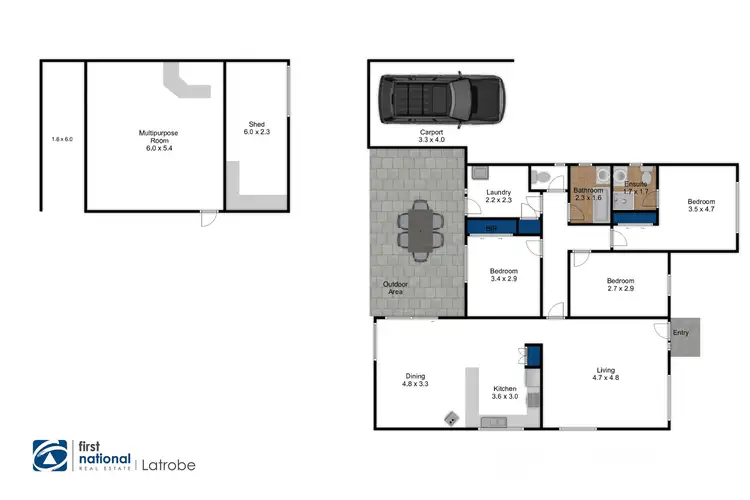 Floorplan of Homely house listing, 3 Noonga Place, Morwell VIC 3840