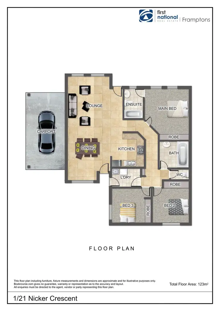 Floorplan of Homely unit listing, 1/21 Nicker Crescent, Gillen NT 870