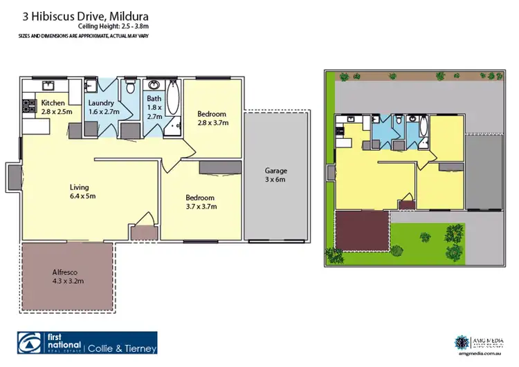 Floorplan of Homely unit listing, 3 Hibiscus Drive, Mildura VIC 3500