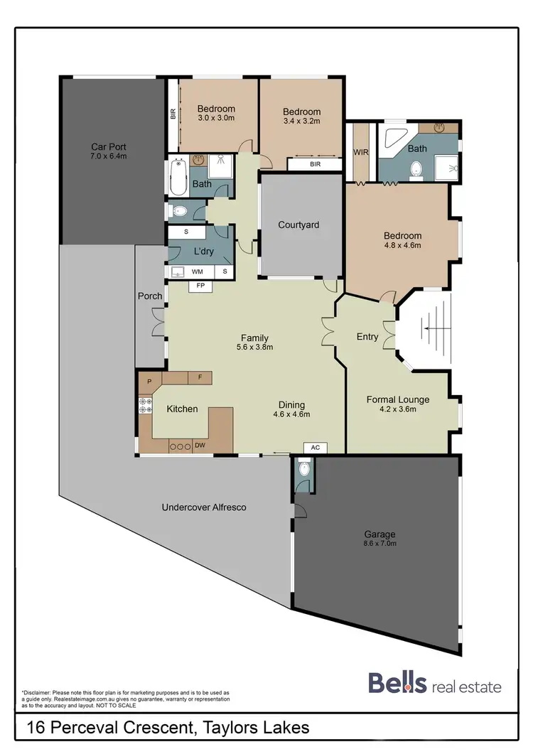 Floorplan of Homely house listing, 16 Perceval Crescent, Taylors Lakes VIC 3038