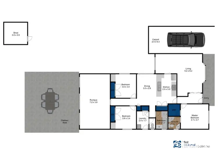 Floorplan of Homely house listing, 7 Cary Place, Traralgon VIC 3844
