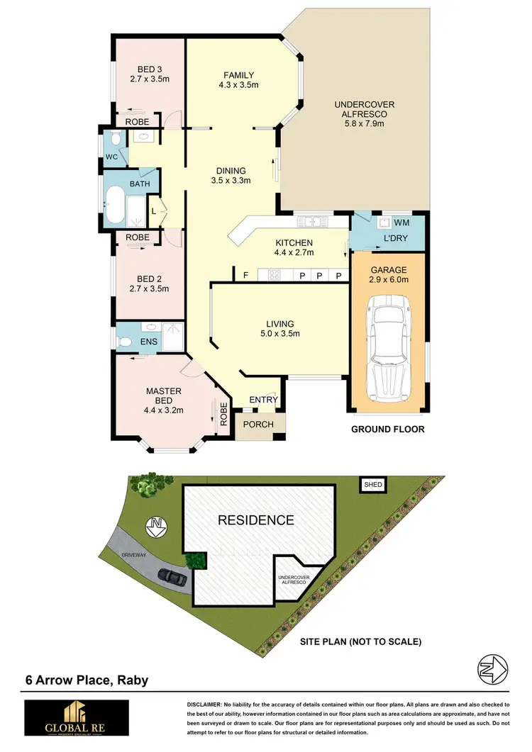 Floorplan of Homely house listing, 6 Arrow Place, Raby NSW 2566