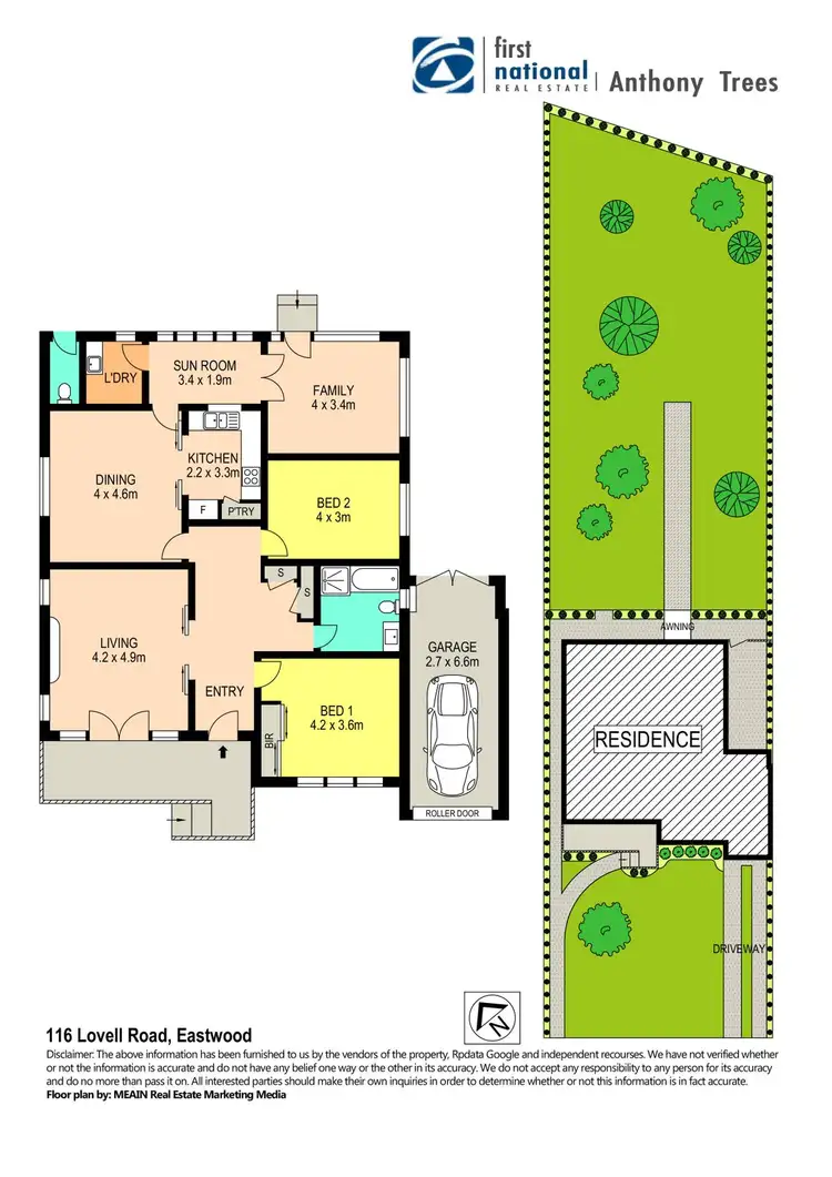 Floorplan of Homely house listing, 116 Lovell Road, Eastwood NSW 2122