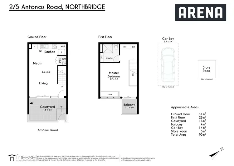 Floorplan of Homely apartment listing, 2/5 Antonas Road, Northbridge WA 6003