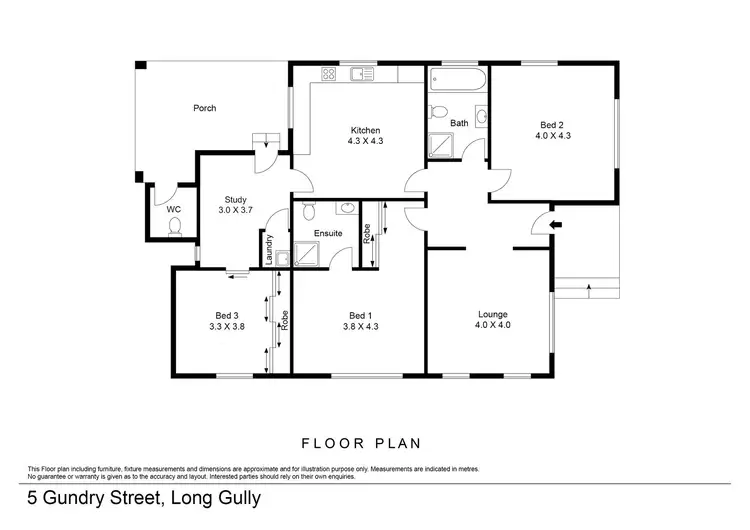 Floorplan of Homely house listing, 5 Gundry Street, Long Gully VIC 3550