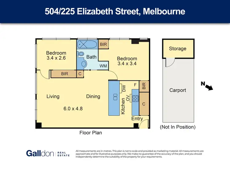 Floorplan of Homely apartment listing, 504/225 Elizabeth Street, Melbourne VIC 3000