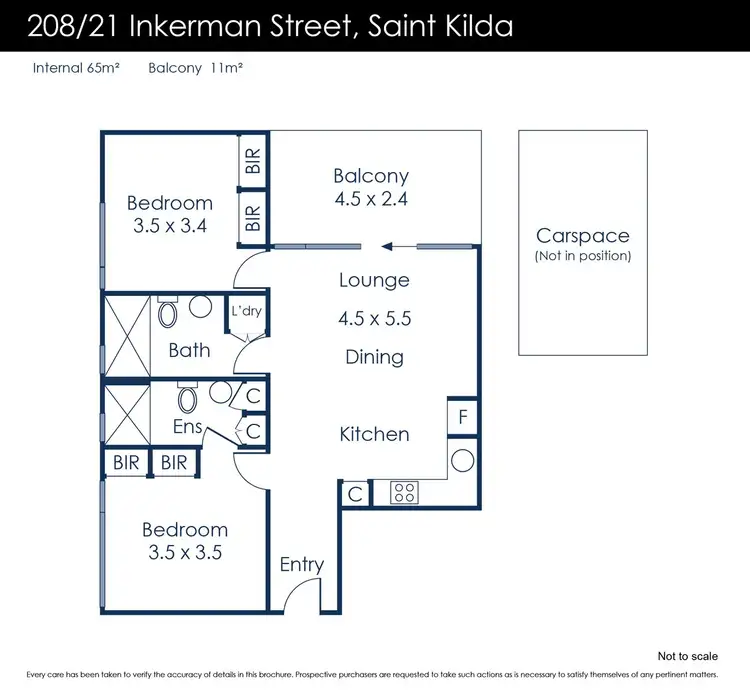 Floorplan of Homely apartment listing, 208B/21 Inkerman Street, St Kilda VIC 3182