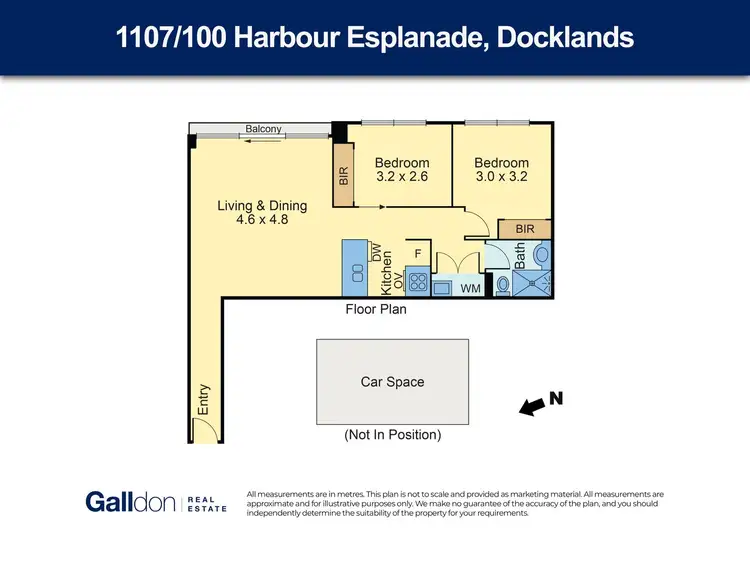Floorplan of Homely apartment listing, 1107/100 Harbour Esplanade, Docklands VIC 3008