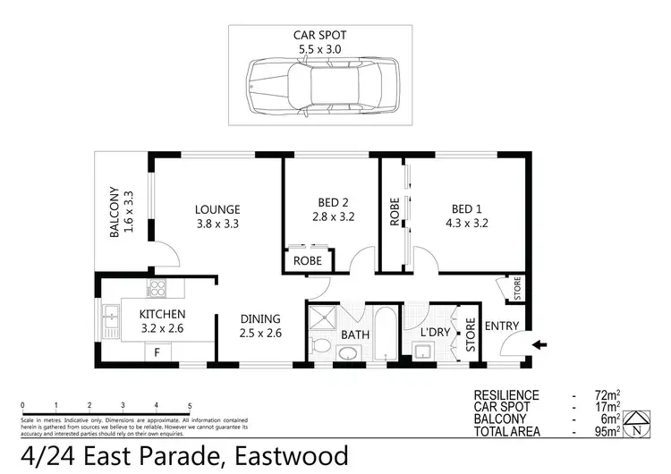 Floorplan of Homely unit listing, 4/24 East Pde, Eastwood NSW 2122