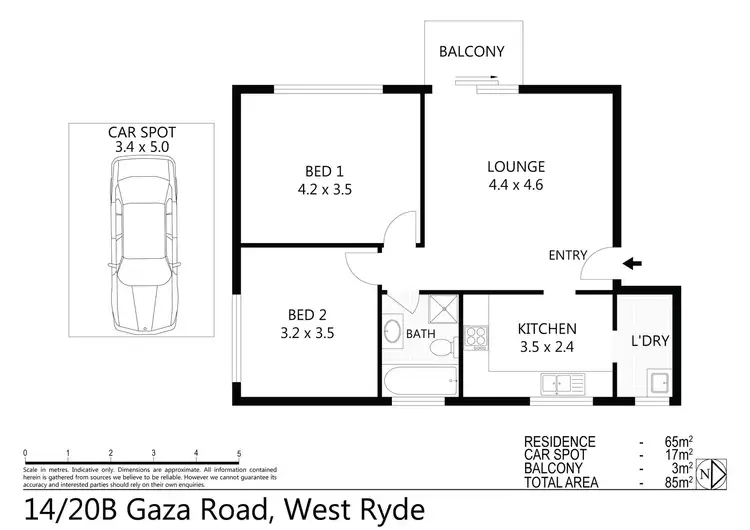 Floorplan of Homely unit listing, 14/20B Gaza Road, West Ryde NSW 2114
