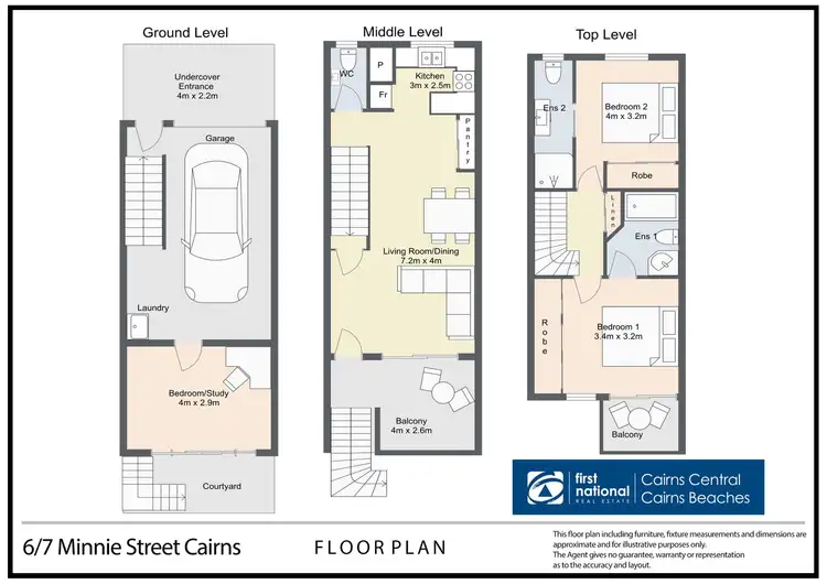 Floorplan of Homely unit listing, 6/7 Minnie Street, Cairns City QLD 4870