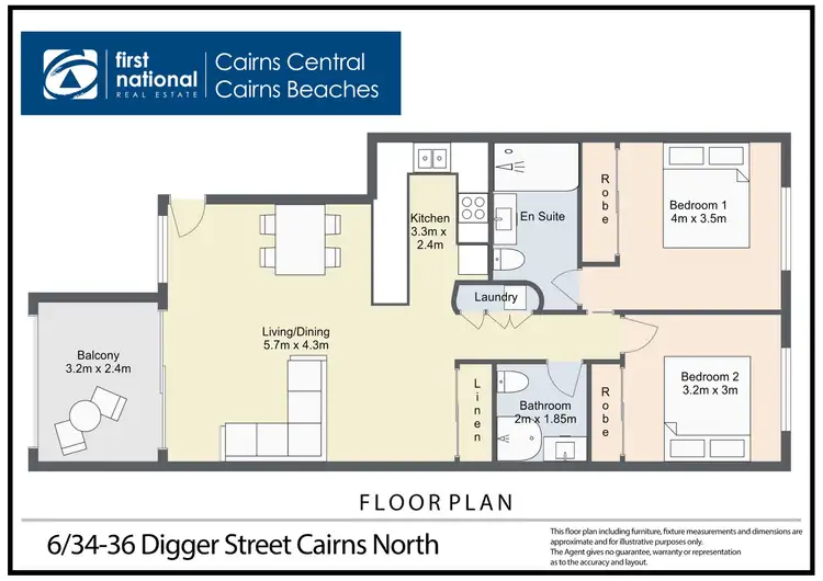 Floorplan of Homely apartment listing, 6/34-36 Digger Street, Cairns North QLD 4870