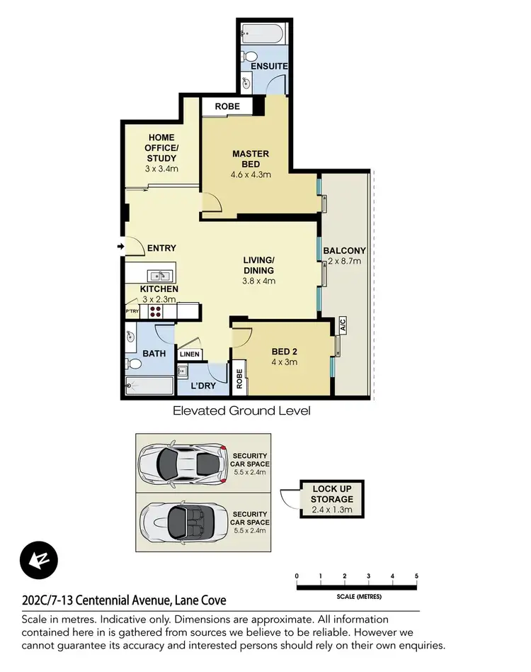 Floorplan of Homely apartment listing, 202C/7-13 Centennial Avenue, Lane Cove NSW 2066