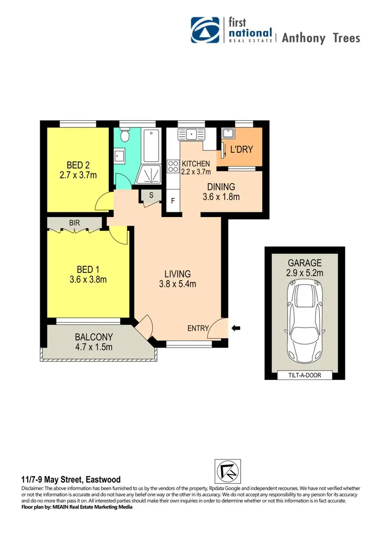 Floorplan of Homely unit listing, 11/7-9 May Street, Eastwood NSW 2122