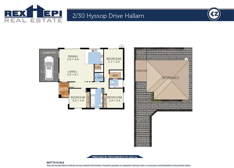 Floorplan of Homely unit listing, Unit 2/30 Hyssop Drive, Hallam VIC 3803