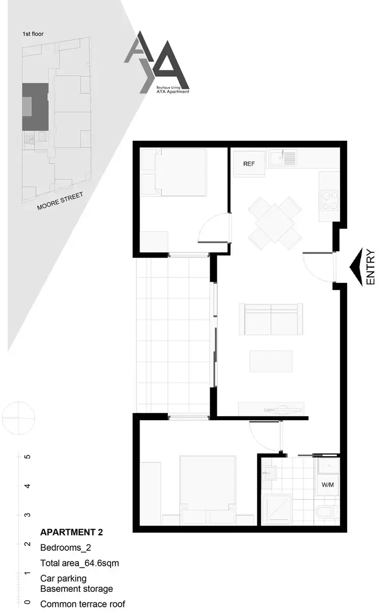 Floorplan of Homely apartment listing, 2/15 Moore Street, Moonee Ponds VIC 3039