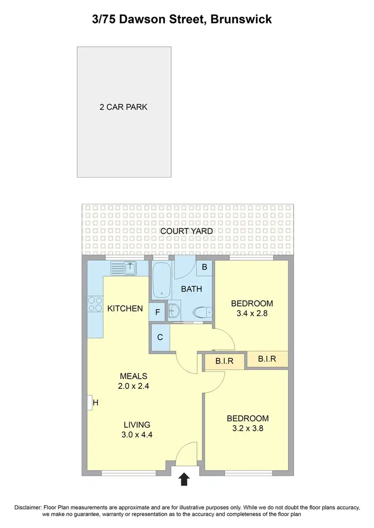 Floorplan of Homely unit listing, 3/75 Dawson Street, Brunswick VIC 3056