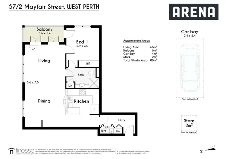 Floorplan of Homely apartment listing, 57/2 Mayfair St, West Perth WA 6005