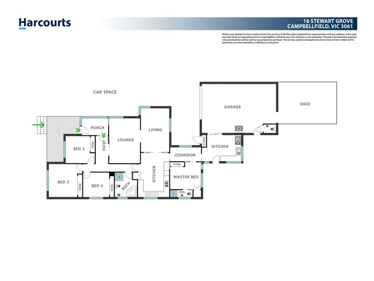 Floorplan of Homely house listing, 16 Stewart Grove, Campbellfield VIC 3061