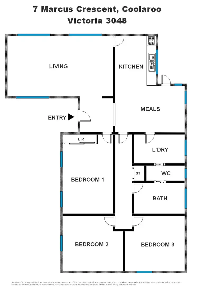 Floorplan of Homely house listing, 7 Marcus Crescent, Coolaroo VIC 3048