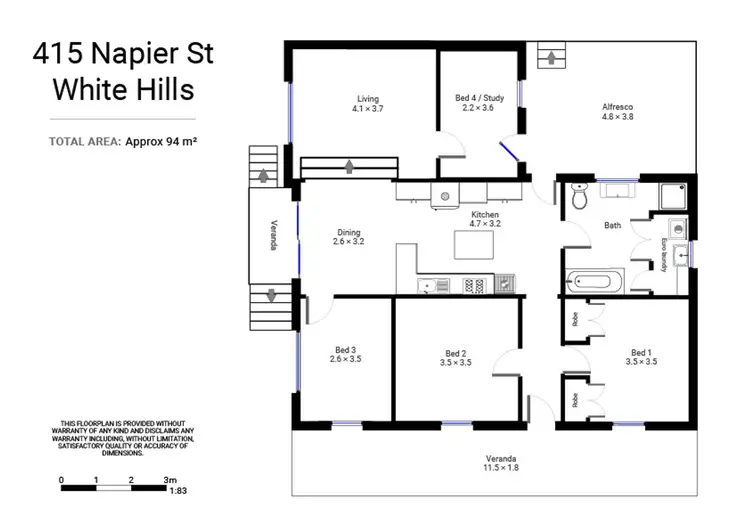 Floorplan of Homely house listing, 415 Napier Street, White Hills VIC 3550